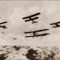 A Flight of Bombing Planes 1st Australian Flying Corps, Palestine