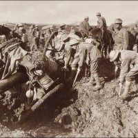 Australian Pioneers Salving a 4.5 Howitzer